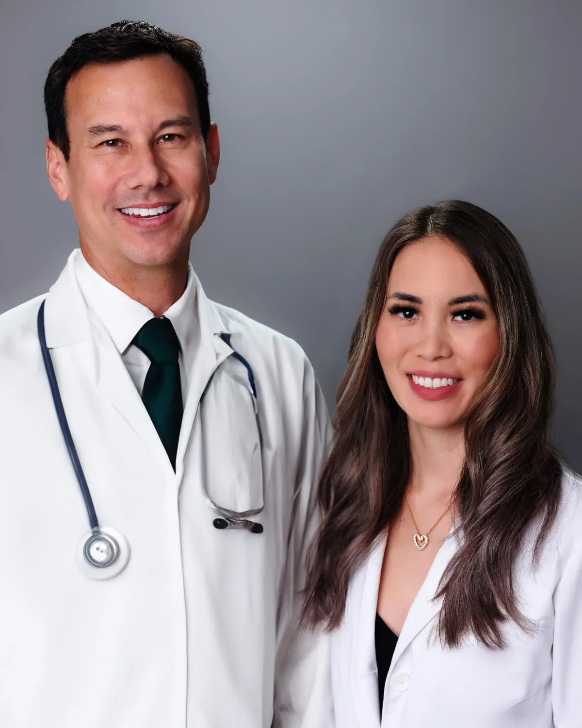 Couple portrait in studio Oahu, Hawaii.