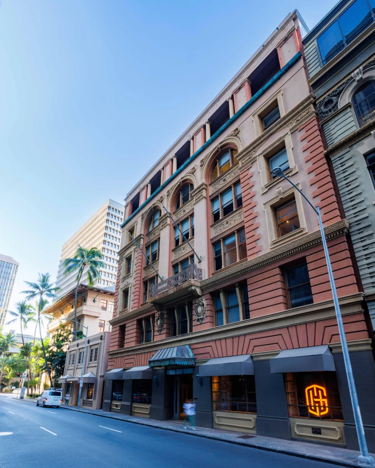 Merchant street in Honolulu. 