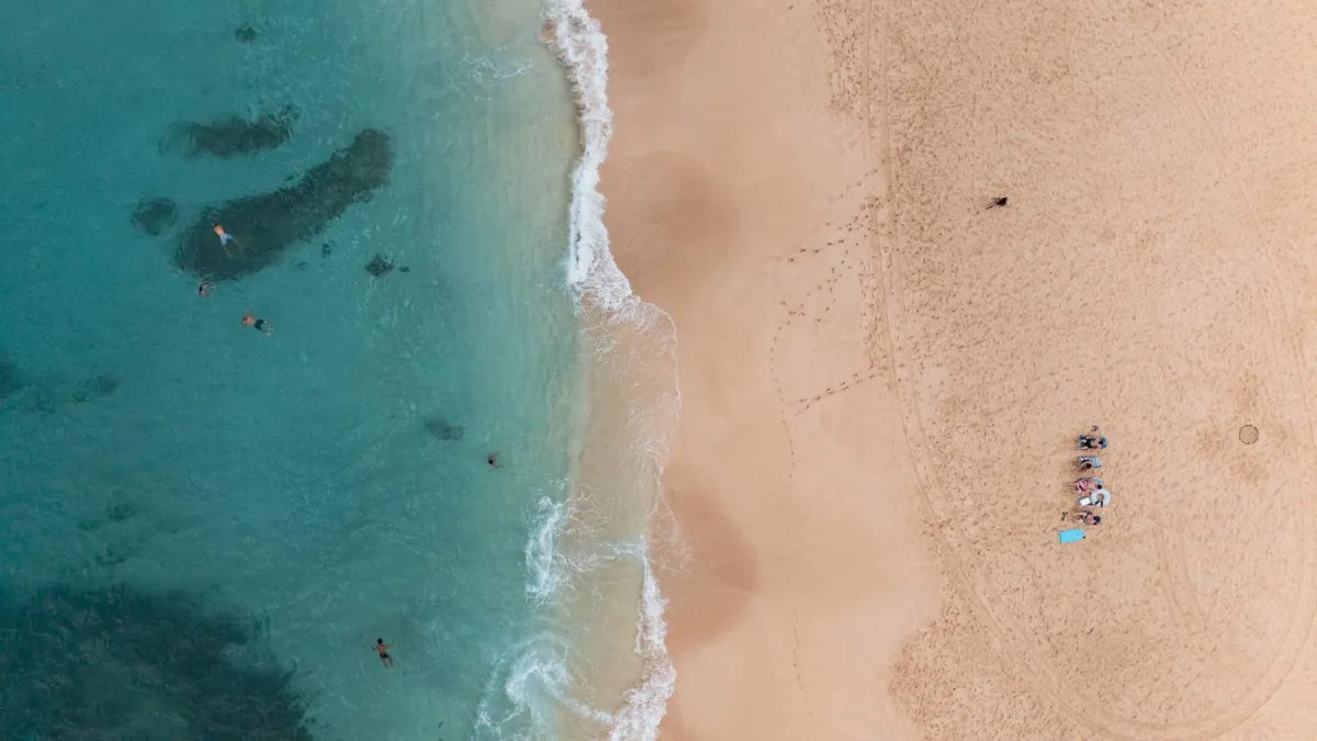 North shore of Oahu drone photography.