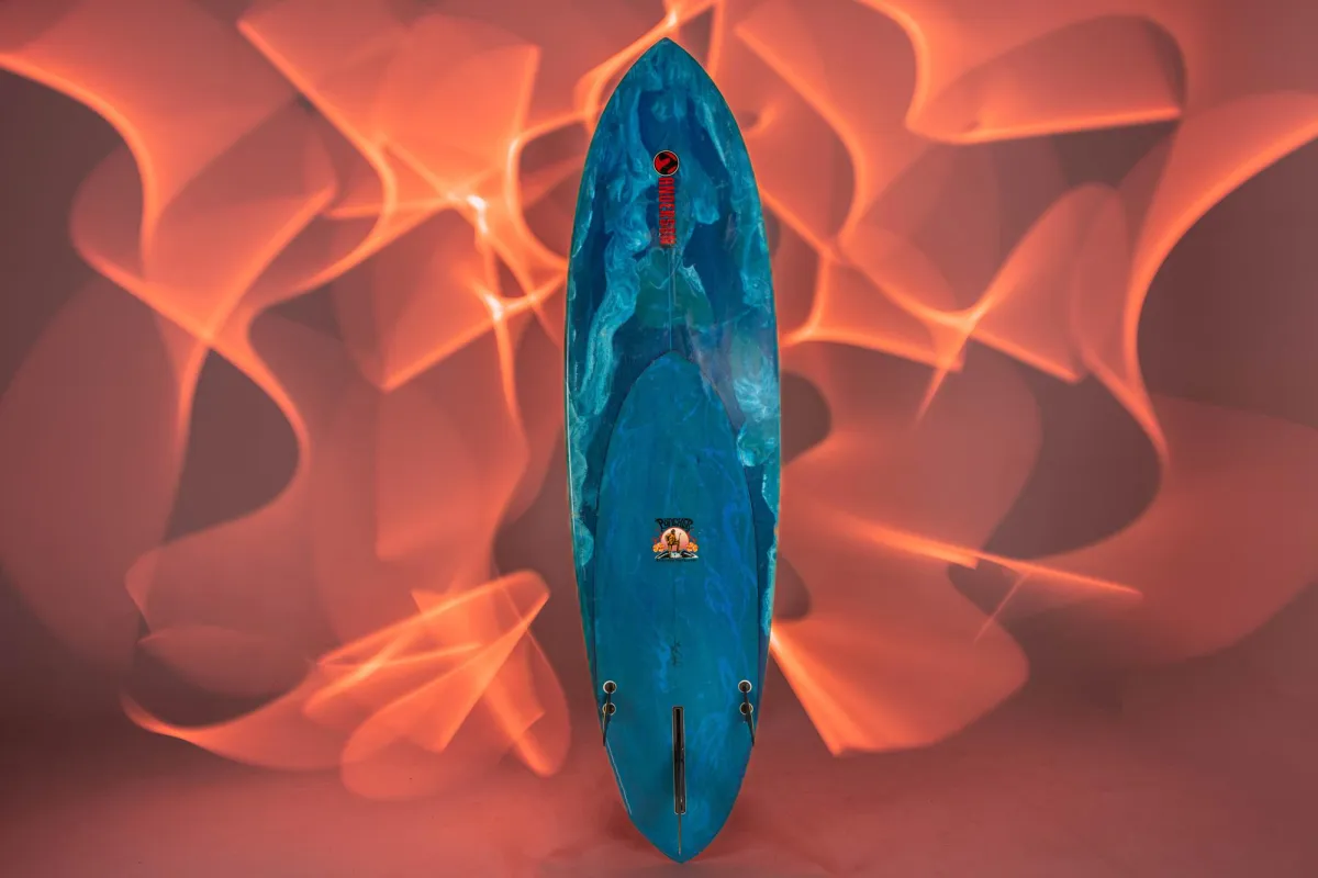 Surfboard studio photo.  