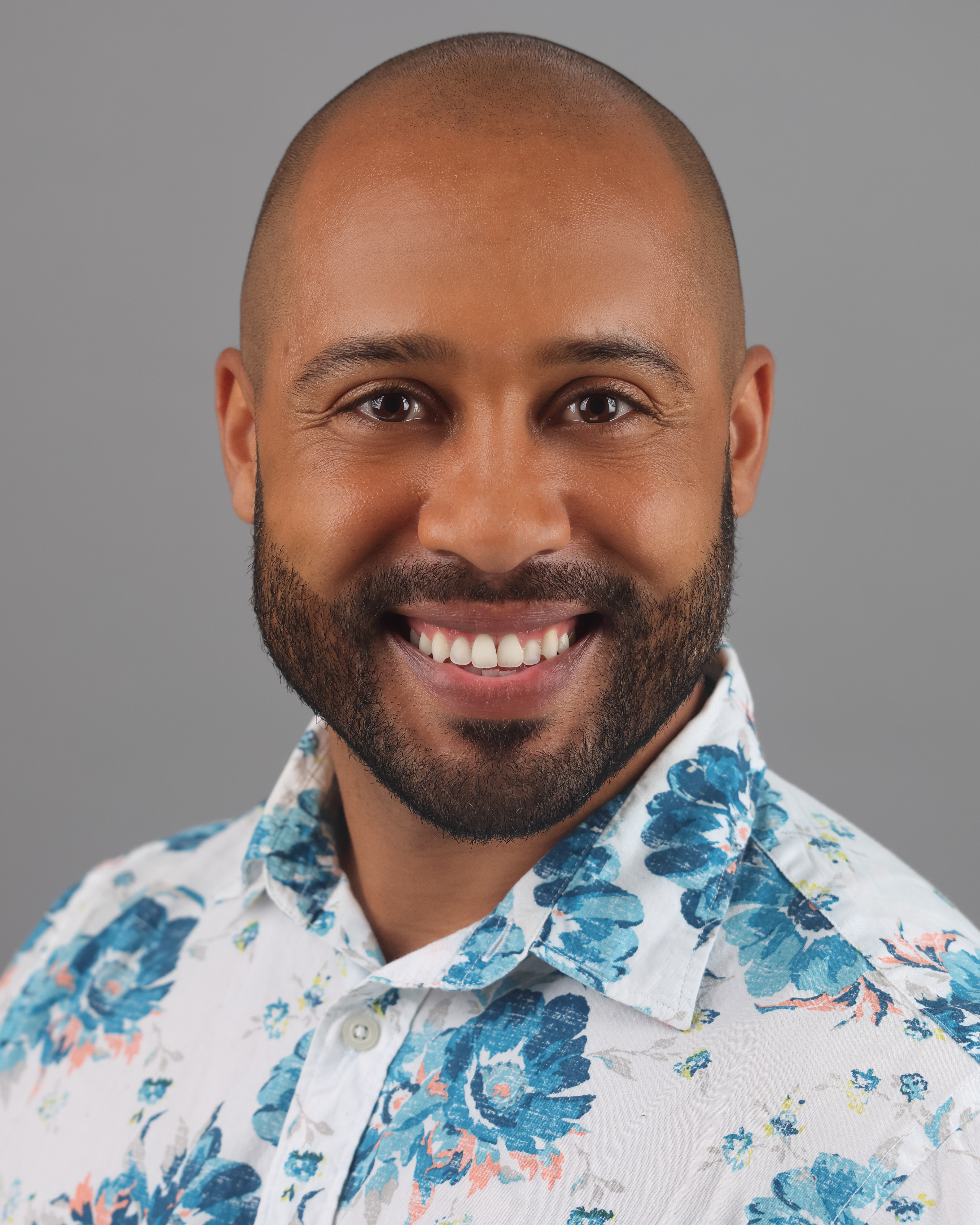 Headshot in a photo studio.