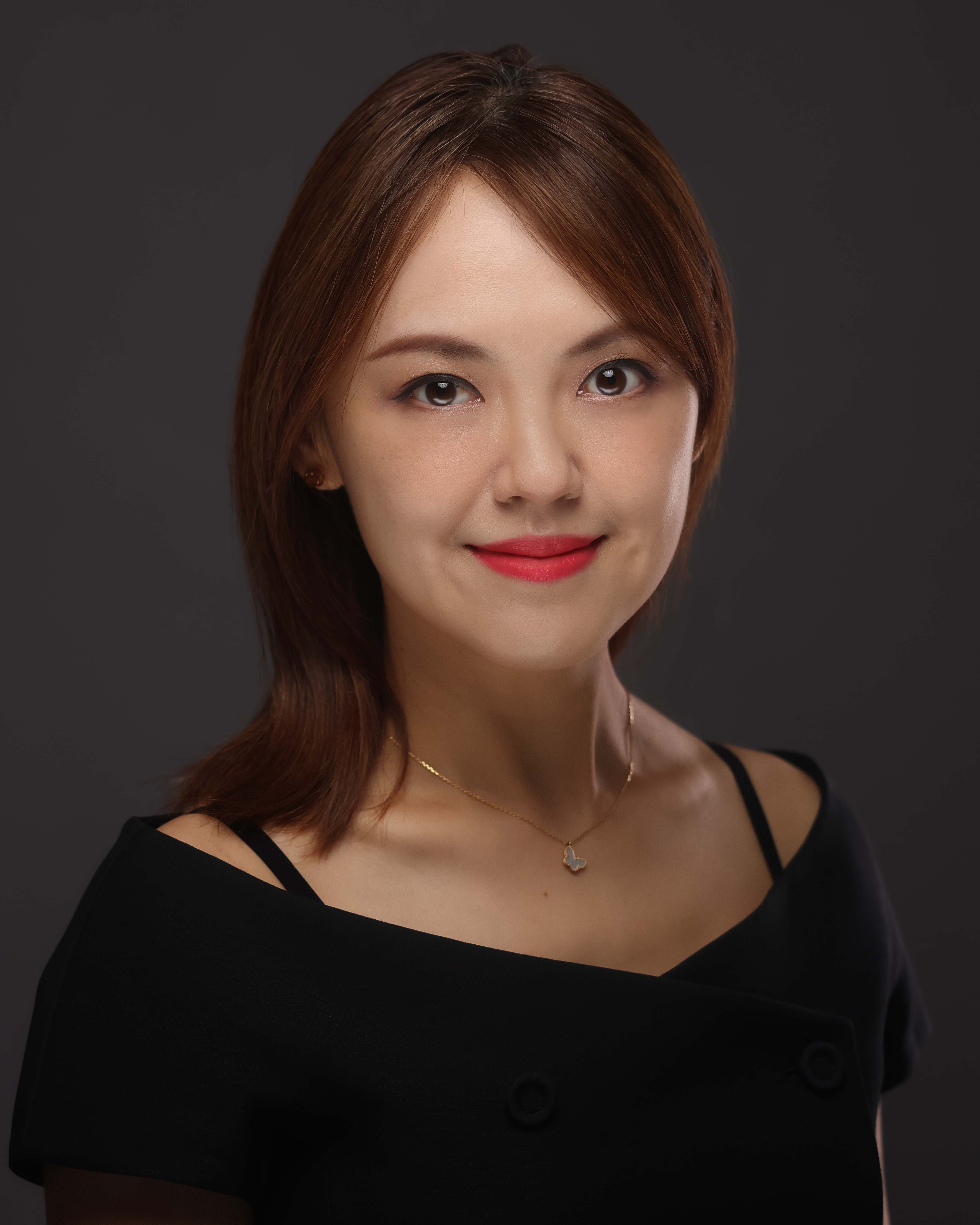 Headshot in a photo studio.