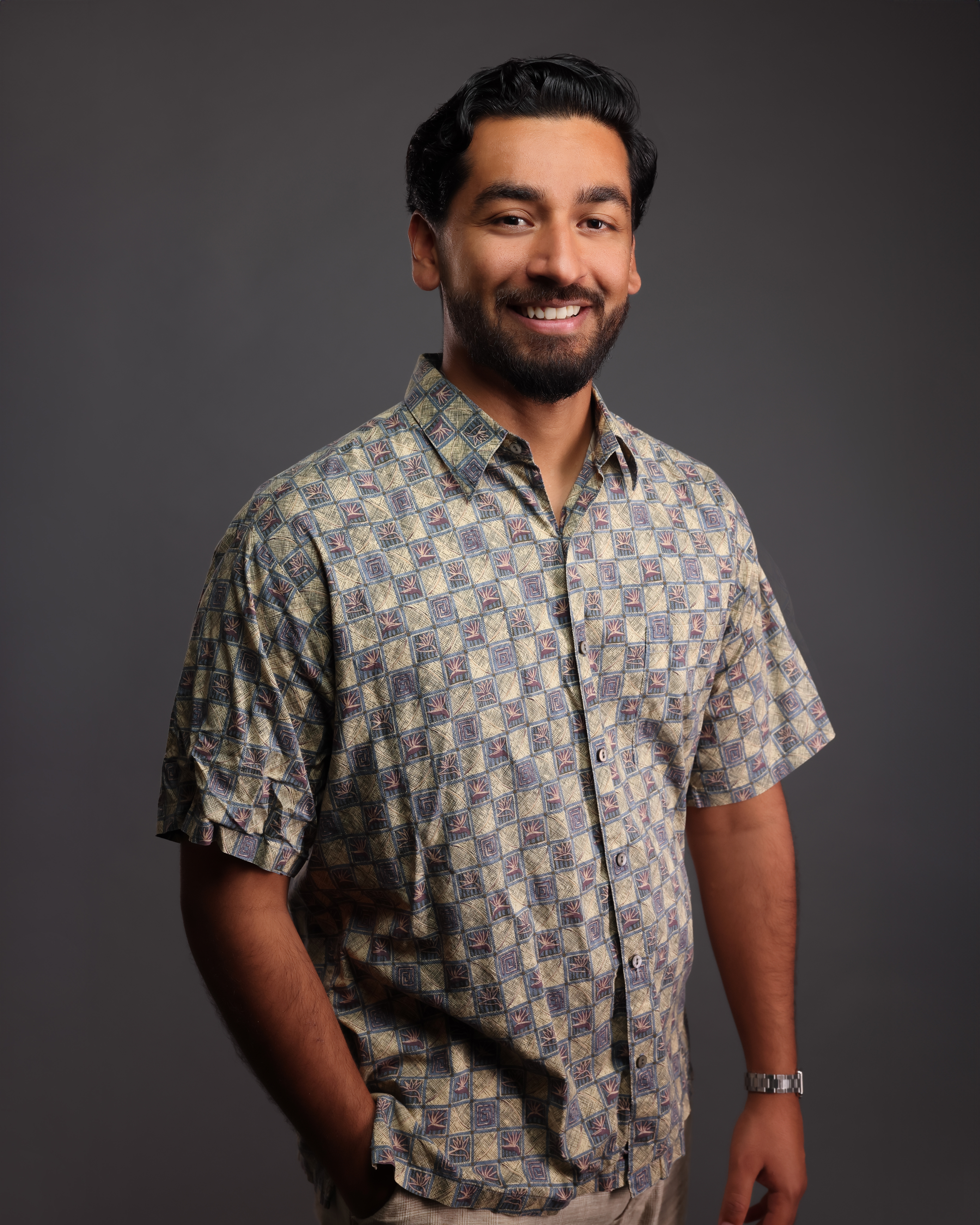 Portrait in a photo studio.