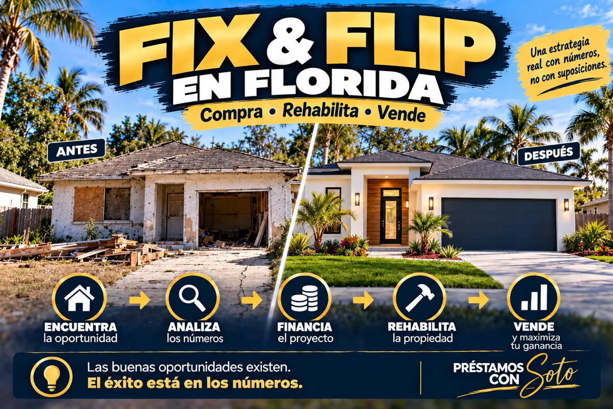 Préstamos Fix and Flip en Florida para comprar rehabilitar y vender propiedades