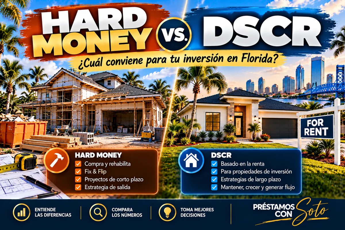Hard Money vs. DSCR en Florida: diferencias, costos y cuál elegir para invertir