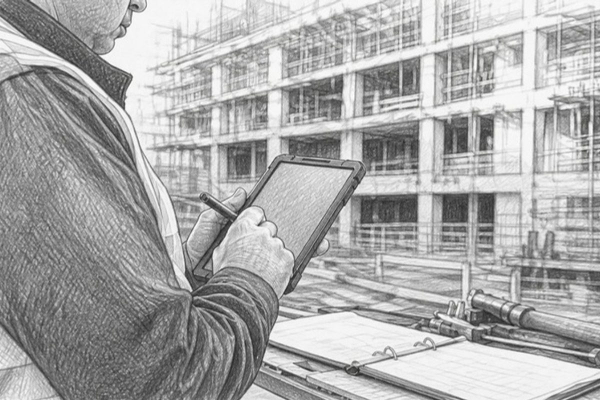 Sketch of superintendent documenting change requests on-site