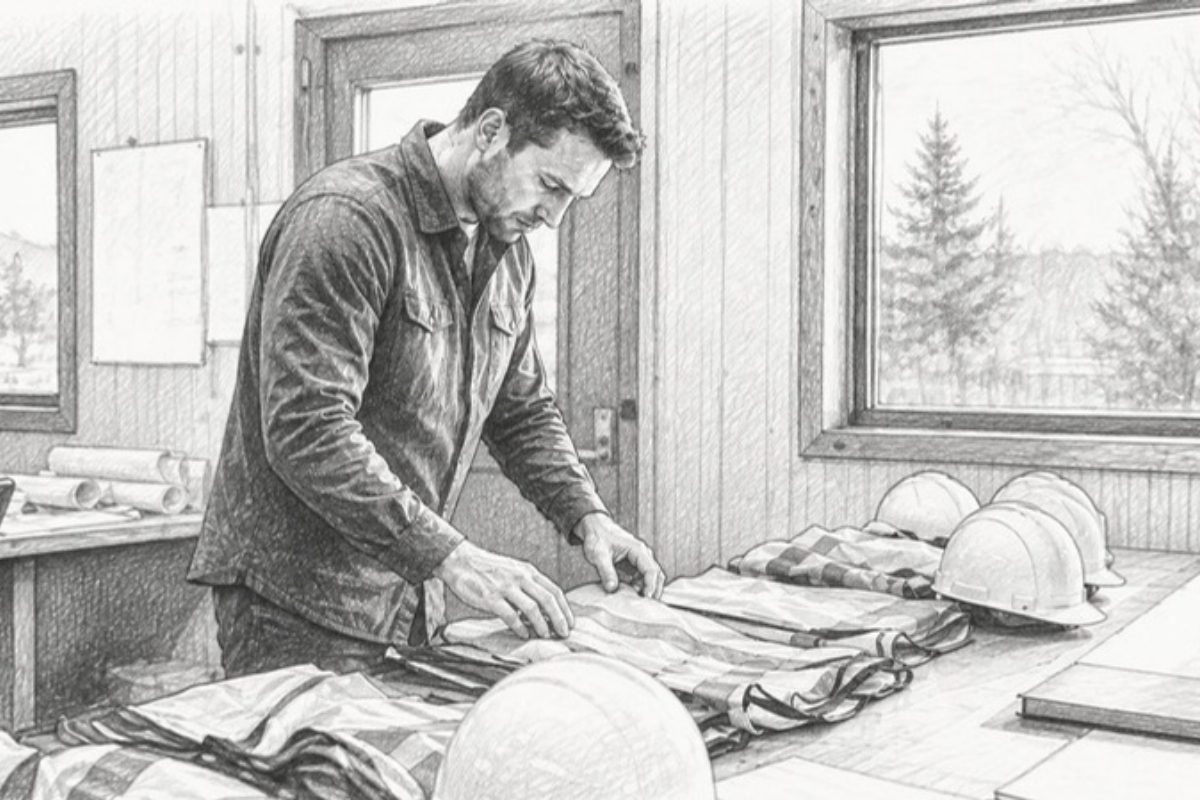 Sketch of aEC team preparing staffing materials
