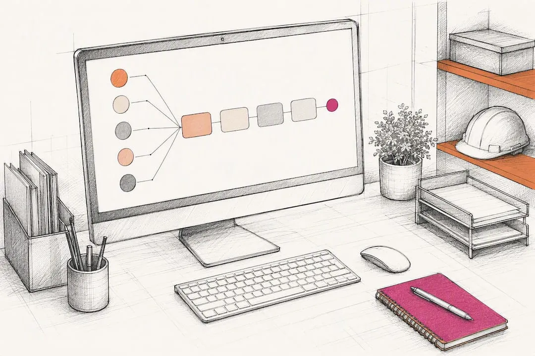Contractor lead workflow organized across connected stages