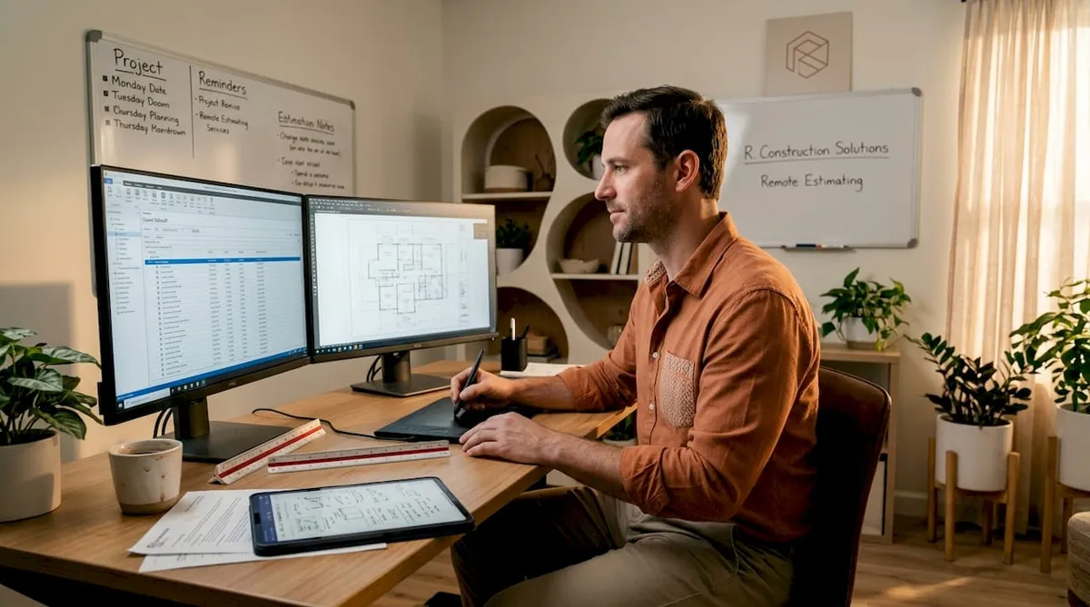 Remote estimating contractor working digitally