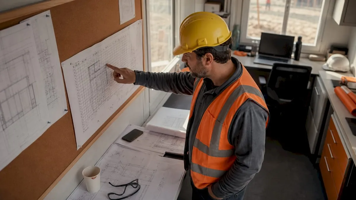 Construction manager reviews subcontractor schedules
