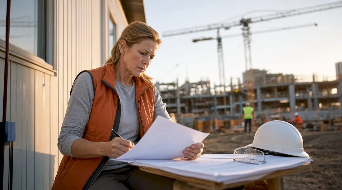 General contractor reviewing subcontractor contract