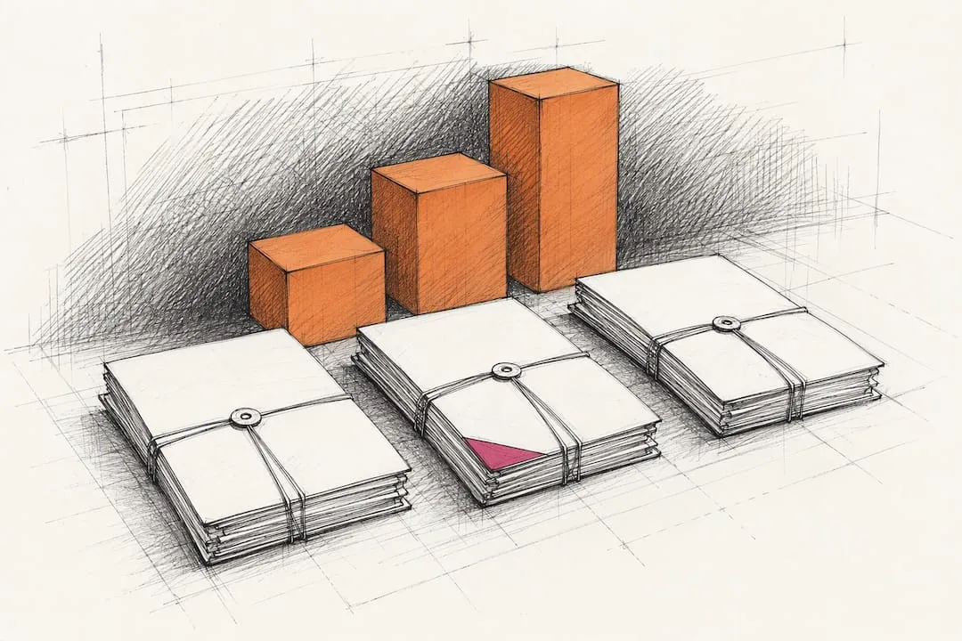 Construction bid packages arranged for tradeoff review