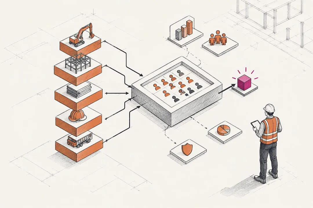 Architectural sketch of traceable staffing allocation