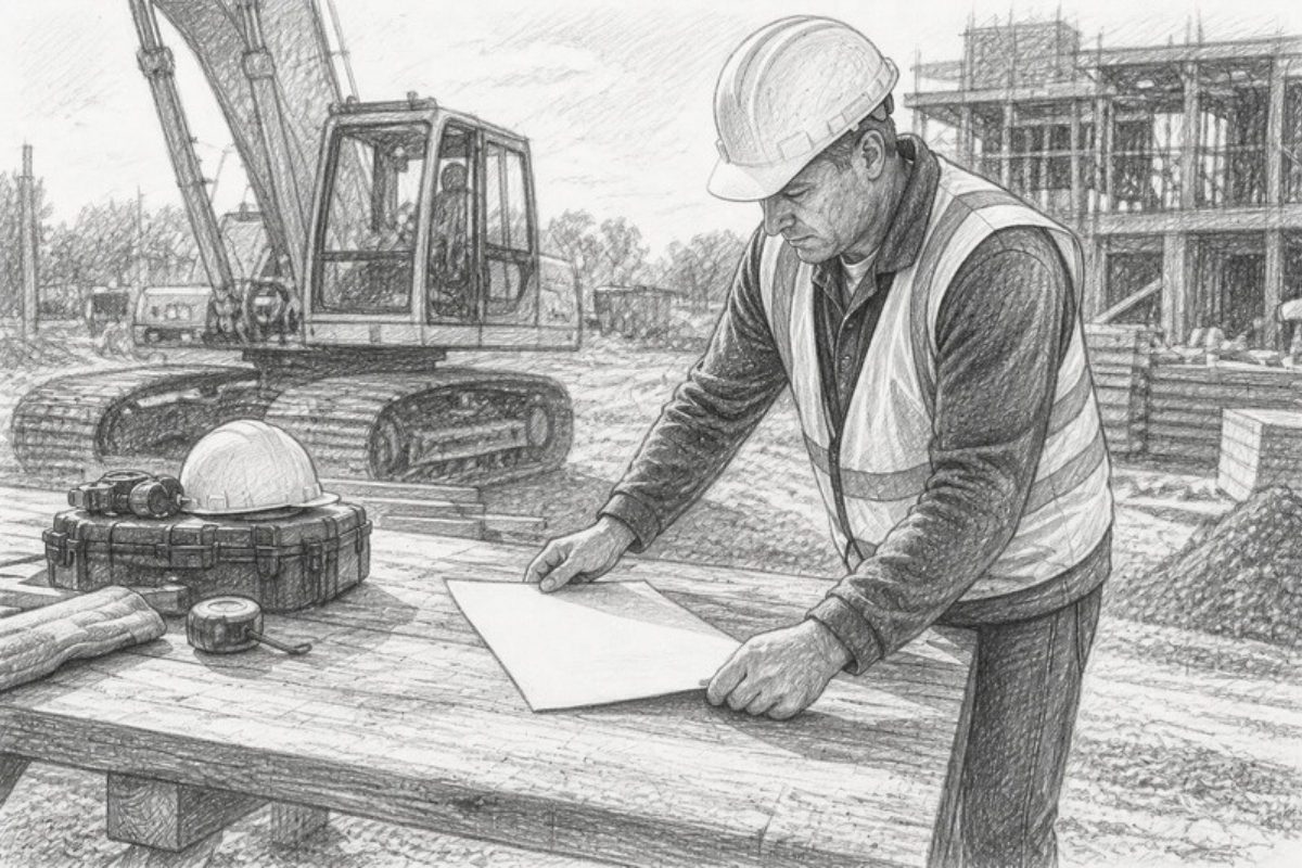 Sketch of project manager handling proposal summary