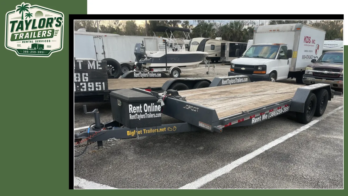 Car Hauler Bigfoot for motorsports teams and race car transport at Taylor's Trailer in Daytona Beach, Florida