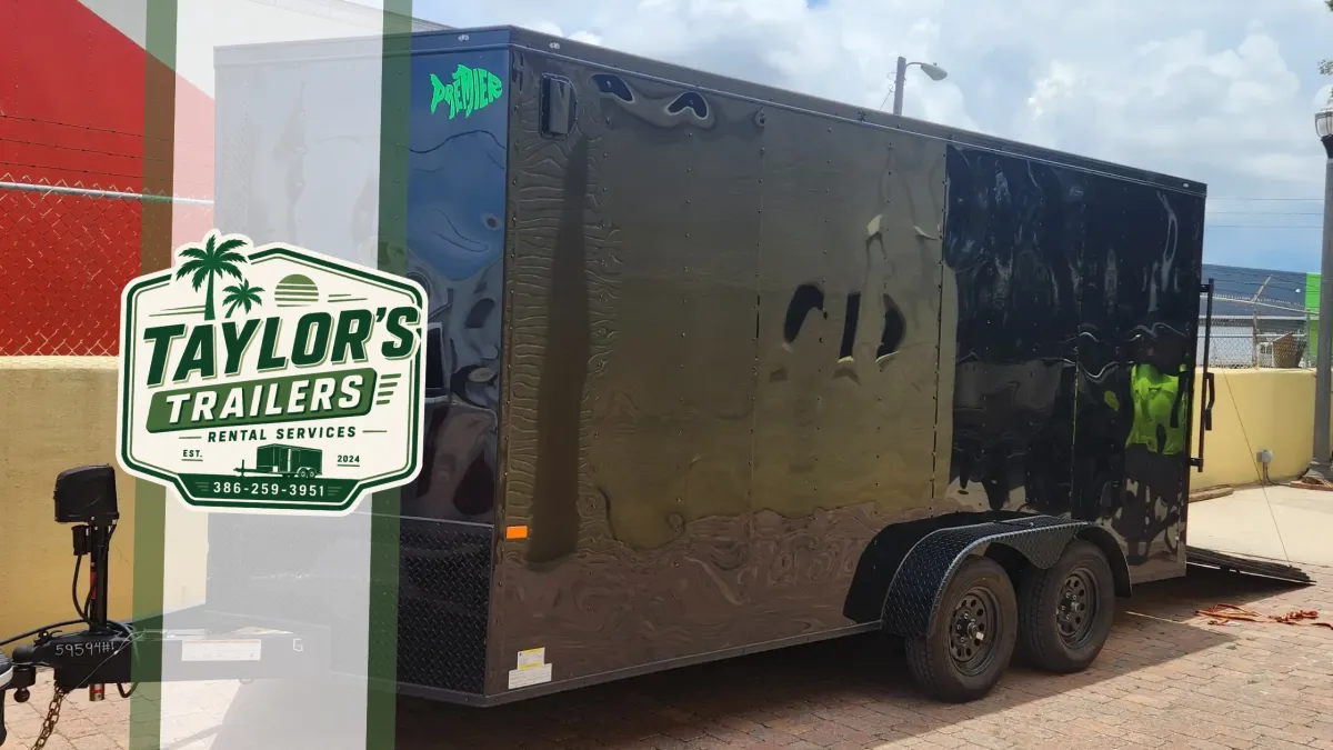 Enclosed Trailer Premier for weather-protected cargo in July Daytona Beach from Taylor's Trailer in Florida