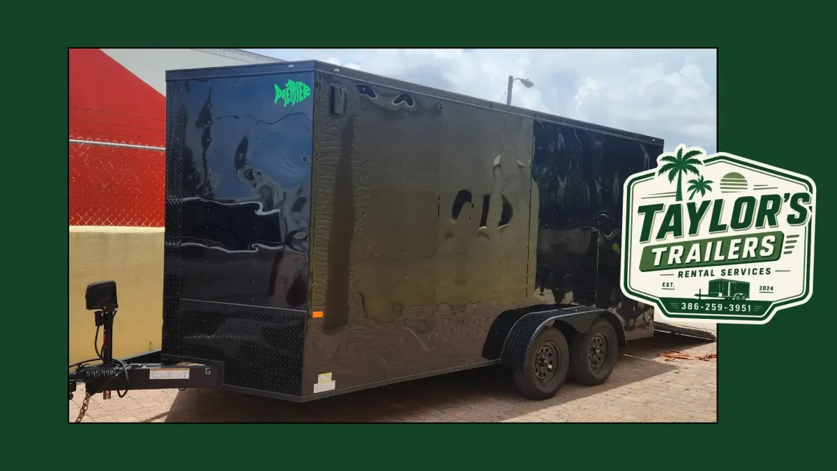Enclosed Trailer Premier for protected business equipment transport at Taylor's Trailer in Daytona Beach, Florida