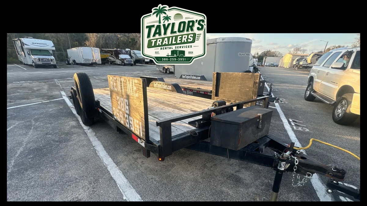 Car Hauler Diamond for vintage wedding getaway car transport at Taylor's Trailer in Daytona Beach, Florida