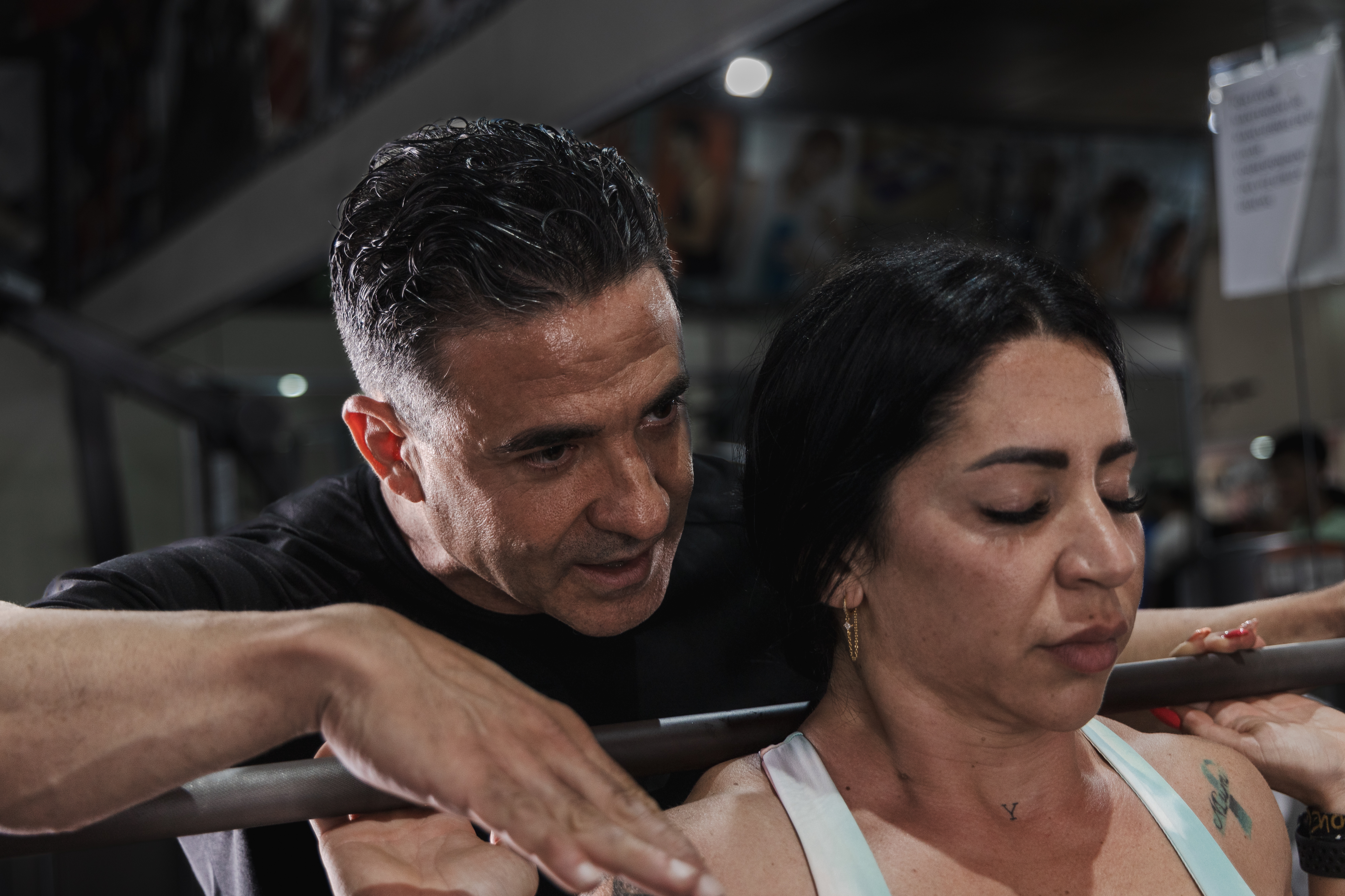 David Hernández en el gimnasio