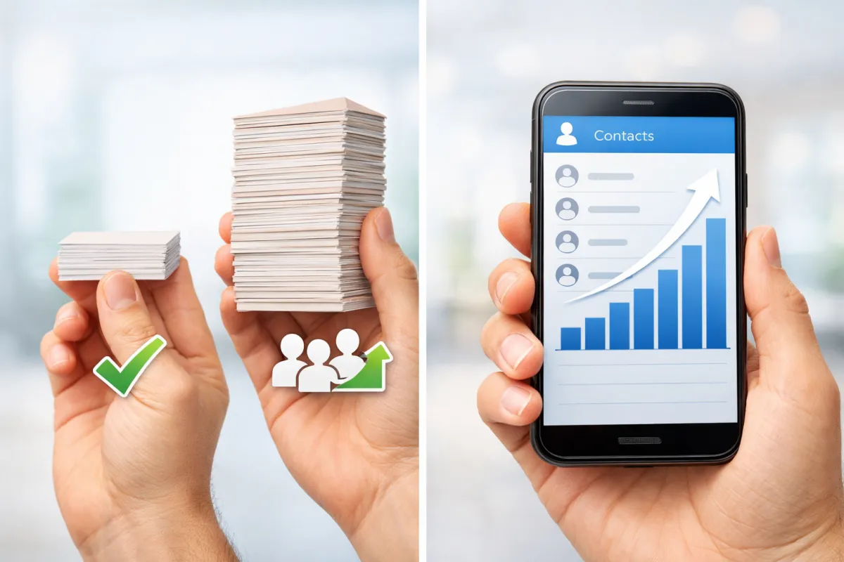 more business cards means more connections means more money