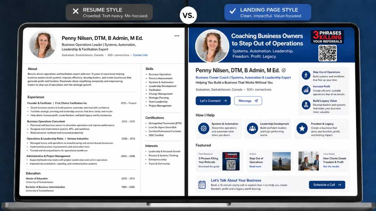 Your LinkedIn Profile Isn't a Resume. It's a Conversion Tool.