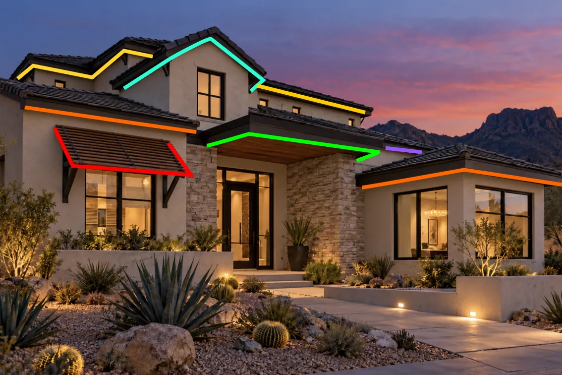 Exterior Accent Trim Lighting in Phoenix, AZ | Halo Home Lighting