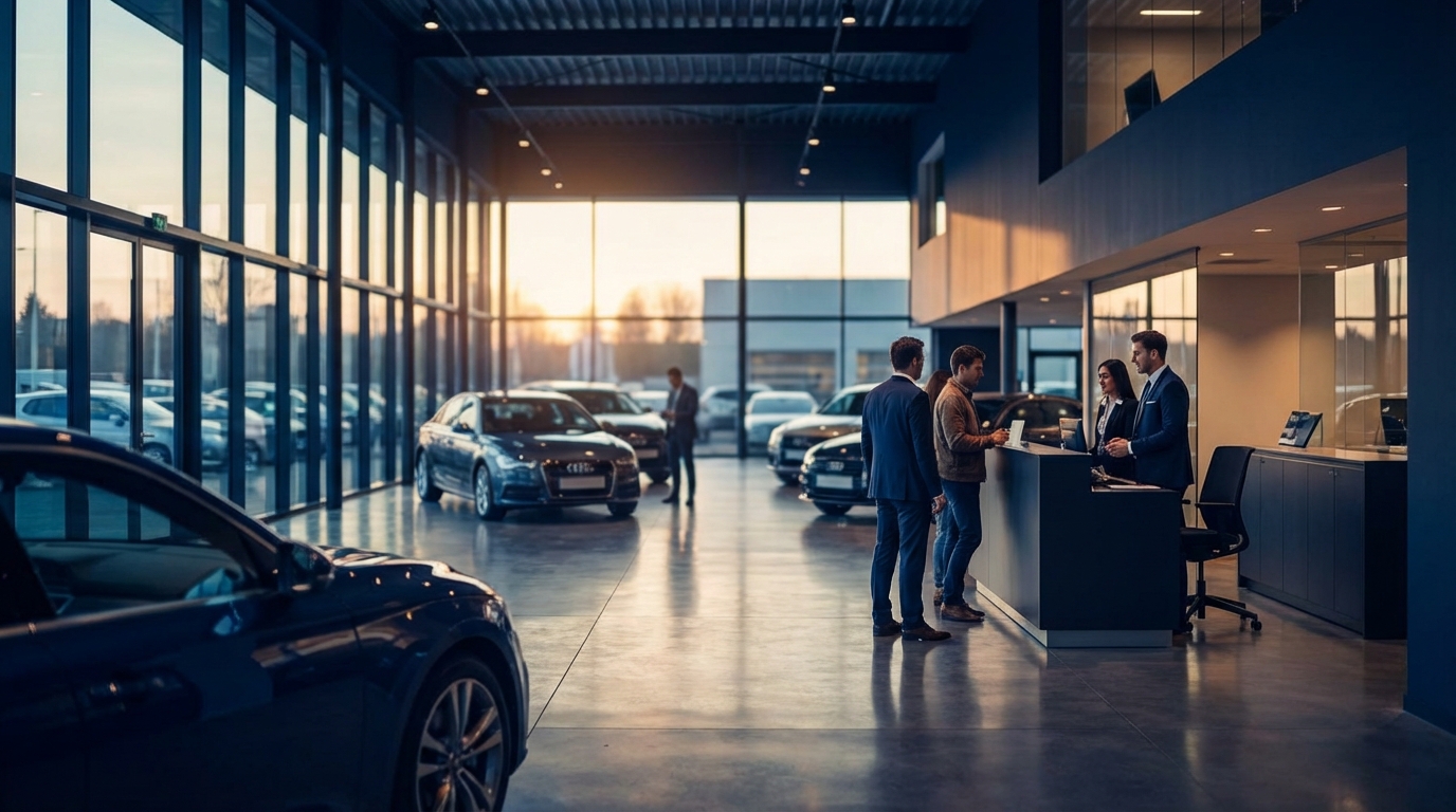 Dashboard showing dealership performance gaps highlighted in red with severity indicators, illustrating lead response delays, missed follow-ups, and inventory marketing gaps at a car dealership