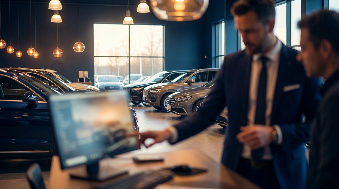 Dashboard showing automated text messages being sent to previous car leads after a vehicle price drop, with inventory pricing data and lead engagement metrics visible