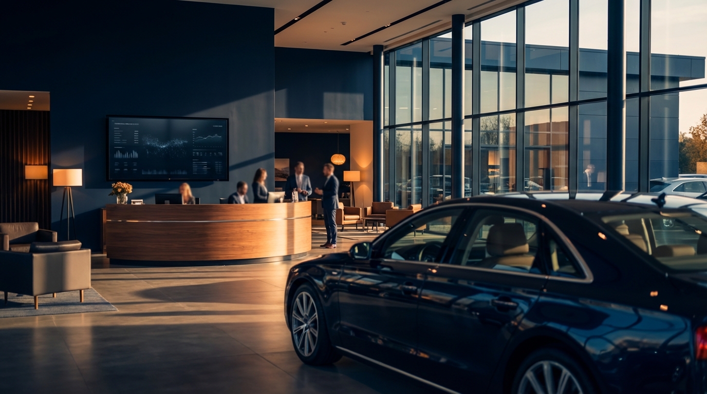 Side-by-side comparison dashboard showing DealerPromoter features versus competitor CRM tools, with checkmarks highlighting marketplace automation and AI lead response capabilities