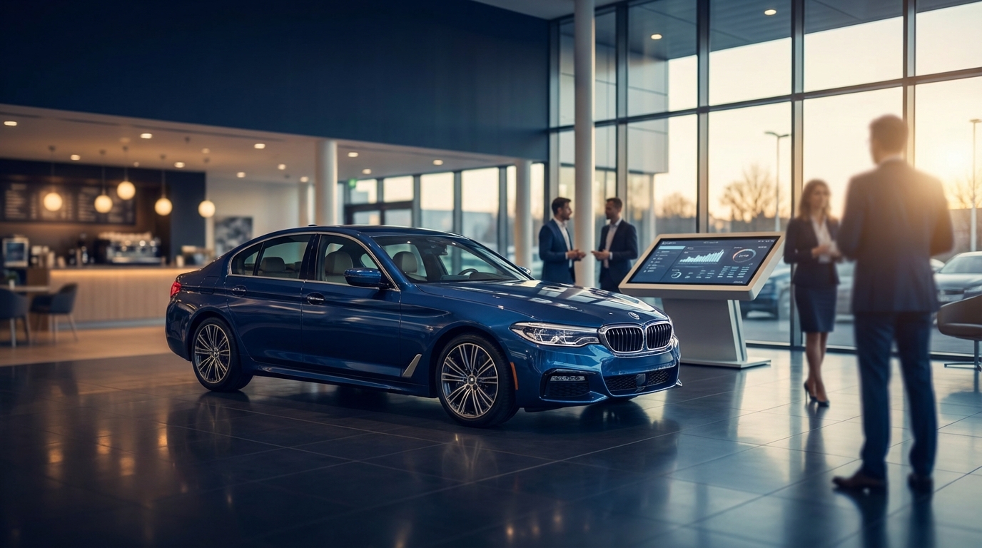 Car dealership analytics dashboard displaying lead response benchmarks and marketplace performance data being referenced by automotive industry publications