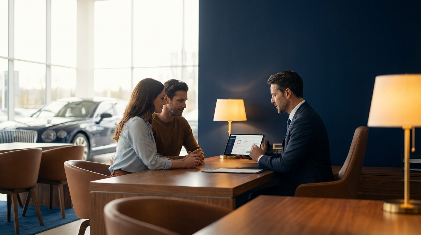 Side-by-side dashboard comparison of automotive CRM platforms showing lead response times, pipeline views, and Facebook Marketplace posting tools for car dealerships