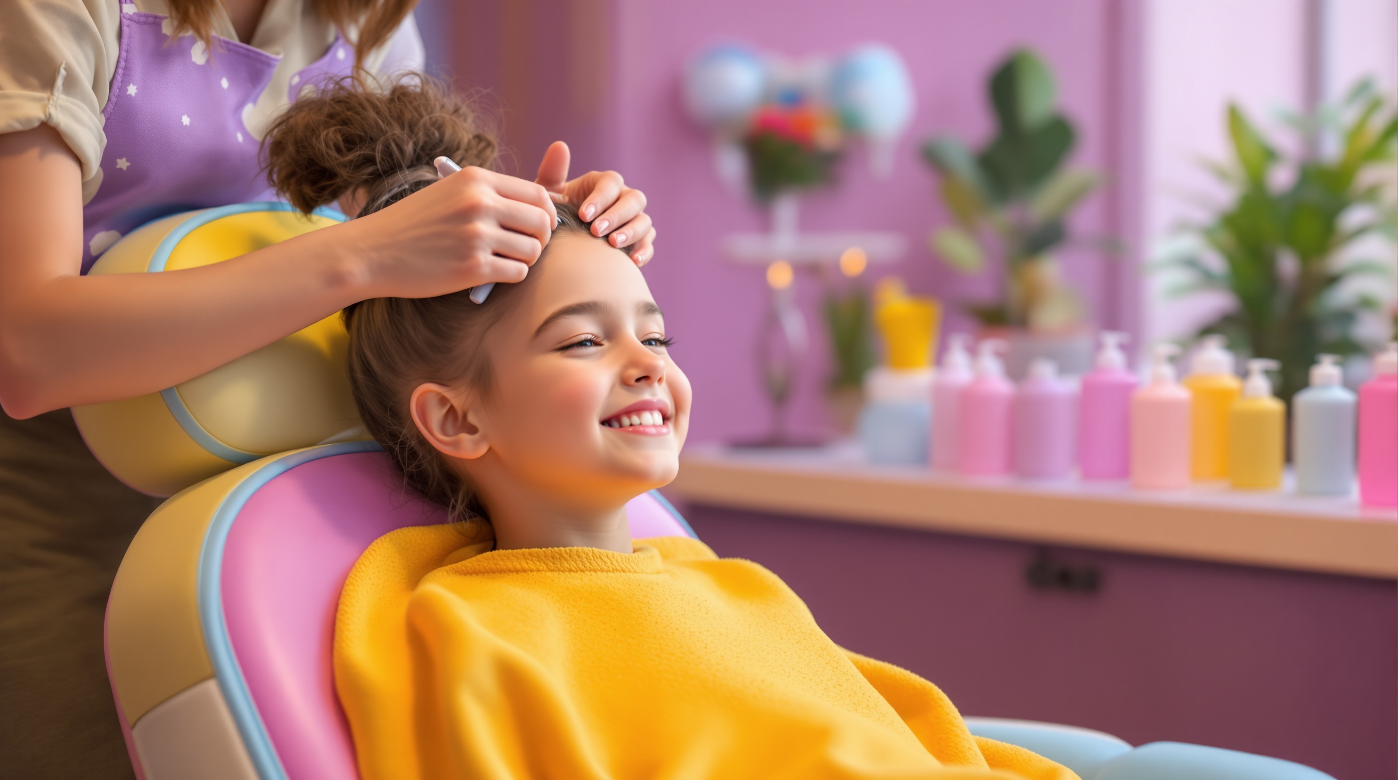 Kids spa 9 & under - A kids’ head spa is a gentle and relaxing treatment designed to provide children with a soothing scalp and hair care experience in a fun, safe, and calming environment. These services focus on promoting scalp health, relaxation, and a refreshing hair cleanse while ensuring the child feels comfortable and pampered.