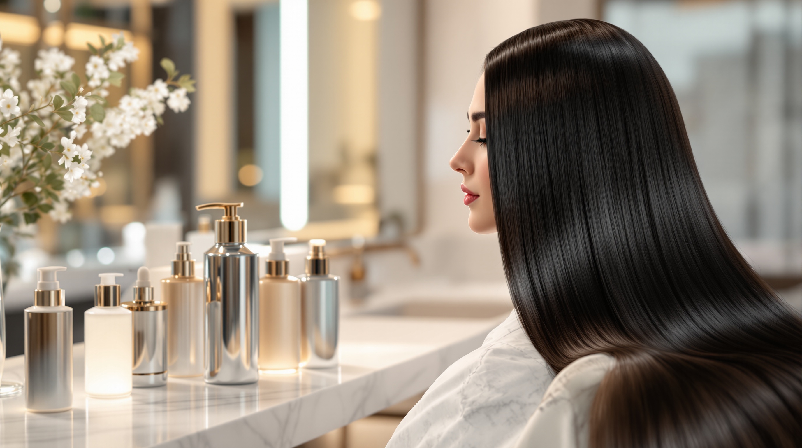 Revitalize your hair with a luxurious gloss treatment that adds brilliant shine, enhances color vibrancy, and seals in moisture for silky-smooth results. Our professional hair gloss treatment creates a reflective, mirror-like finish that makes your hair look healthier and more lustrous. This quick and effective treatment smooths the hair cuticle, reduces frizz, and intensifies your hair color – whether natural or color-treated. Perfect as a standalone treatment or color refresh, hair gloss delivers stunning shine and long-lasting vibrancy that transforms dull, lackluster hair into gorgeously glossy locks.