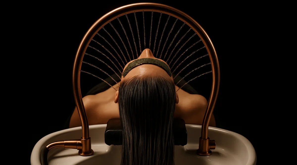 Indulge in a deeply restorative and luxurious head spa experience designed to rejuvenate your scalp and hair. This treatment begins with a professional scalp analysis, followed by a gentle pre-cleanse and a double wash to purify and refresh. A revitalizing scalp exfoliation promotes circulation and renewal, while a nourishing hair mask, enhanced with soothing steam, deeply hydrates and restores vitality. Conclude your experience with an ultra-nourishing conditioning treatment, leaving your hair silky, healthy, and luminous. Pure relaxation and renewal in just 45 minutes.