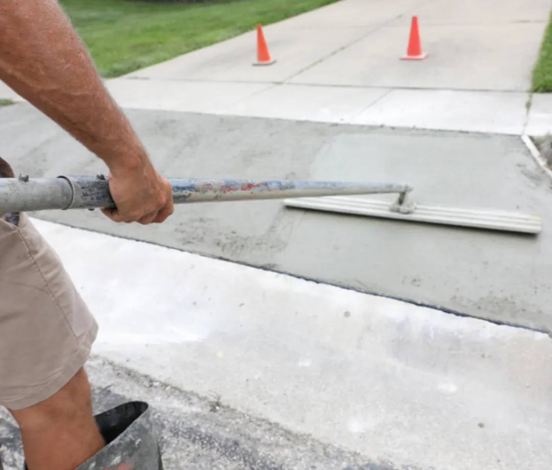 Concrete driveway
