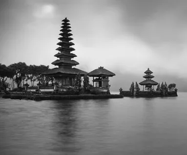 black & white image (coastal villa)