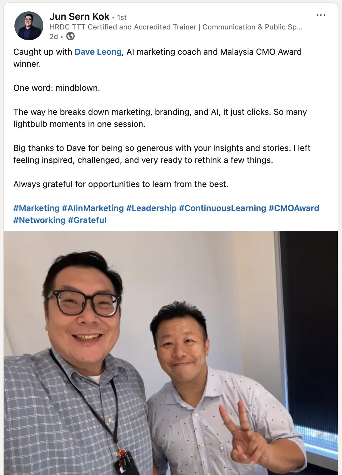 testimonials for ai dave ai workshop