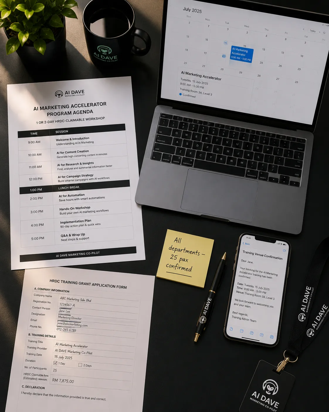 AI Dave AI for Work Productivity Workshop Agenda
