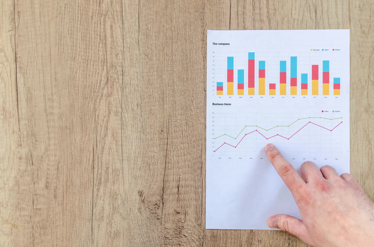 Pointing at graph comparing the impact of lead quantity vs lead quality