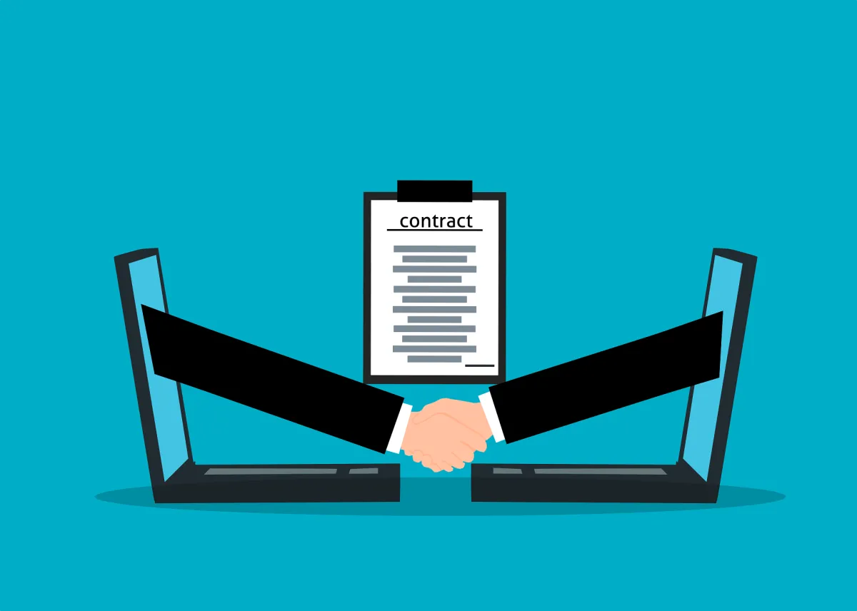 Business handshake symbolizing a qualified lead becoming a new client