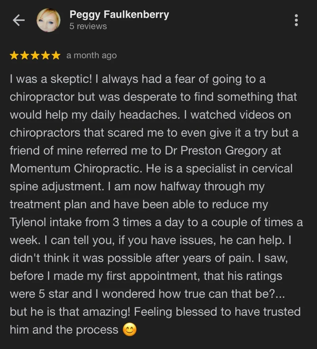 Momentum Chiropractic Reviews