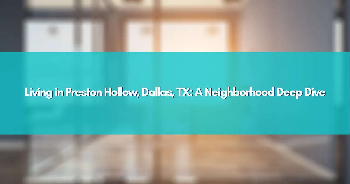 Winding tree-lined street in Preston Hollow