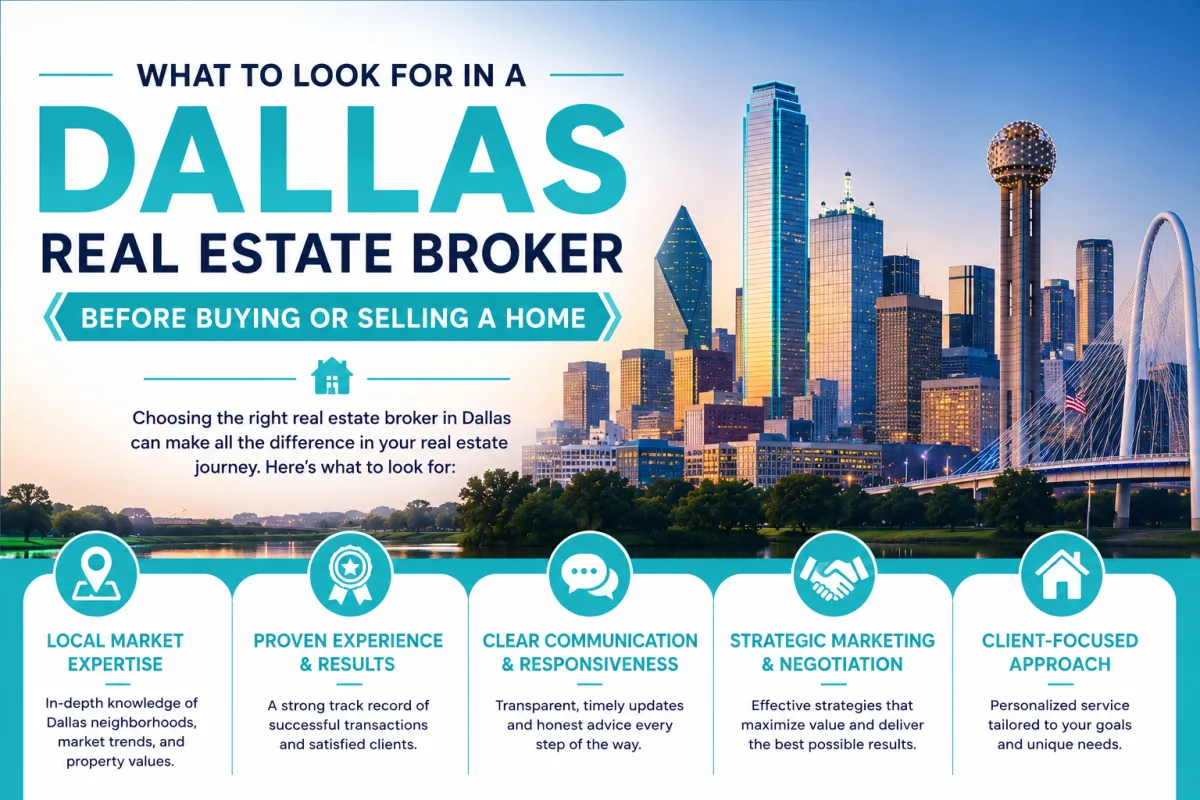 What to Look for in a Dallas Real Estate Broker Before Buying or Selling a Home