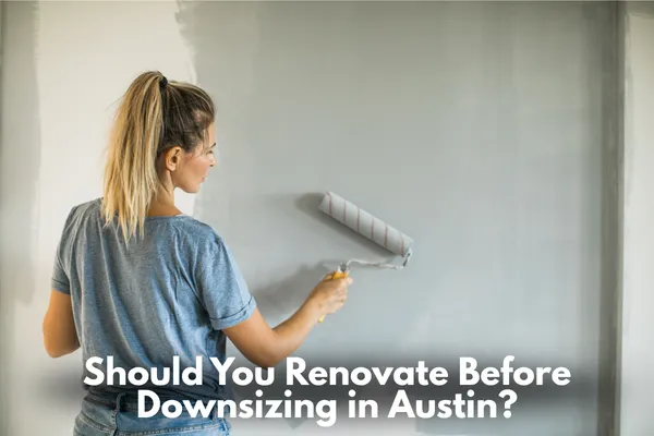 Homeowner making light updates and repairs before downsizing and selling a home in Austin