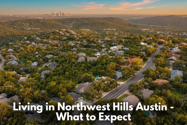 Northwest Hills Austin neighborhood with hillside homes, mature trees, and established residential setting near Mesa Drive