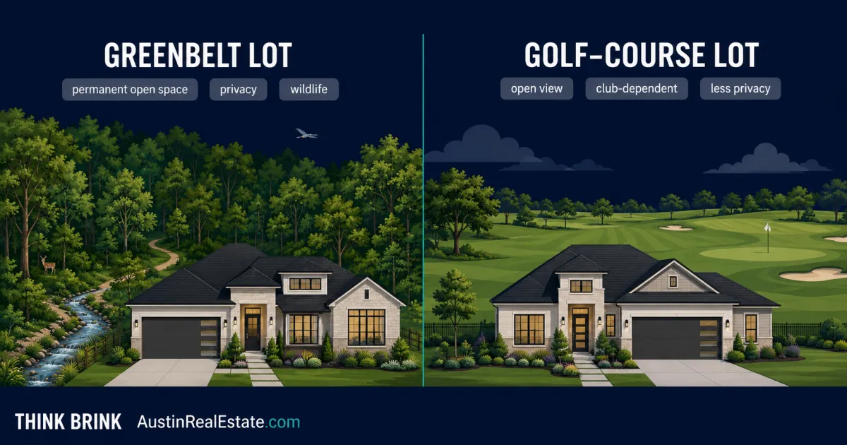 Northwest Austin Greenbelt and Golf-Course Lots: What the Premium Actually Buys You