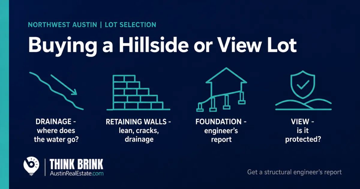 What Northwest Austin Buyers Should Know About Buying a Hillside or View Lot Before Making an Offer