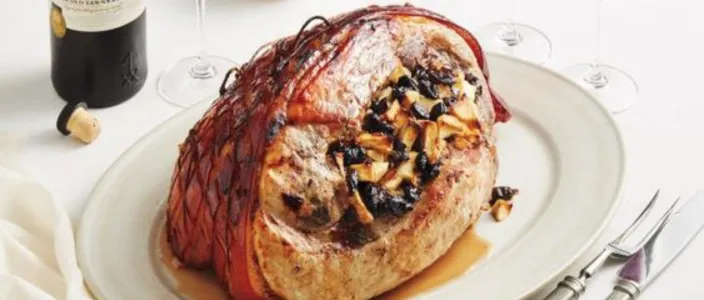 Ham stuffed with apple recipe