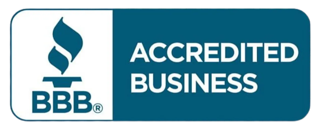 BBB accredited cleaning company badge serving homeowners and commercial/office clients in Santa Maria, Santa Barbara County, and San Luis Obispo County.