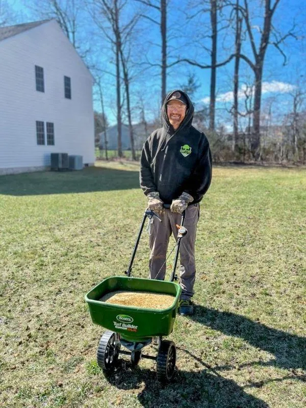 aeration and overseeding by grant and sons lawn care
